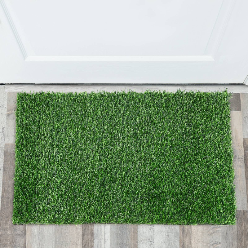 Outdoor Rug Waterproof - Tapete de Grama Artificial Antiderrapante Preto