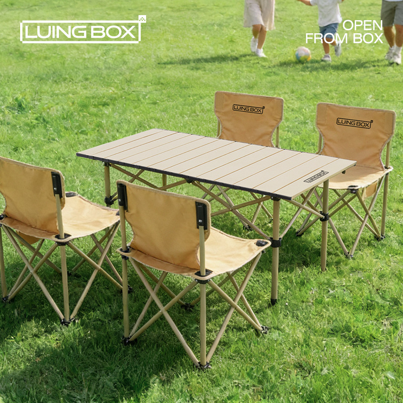 Outdoor Furniture Egg Chair - Conjunto de Mesa e Cadeiras Portátil