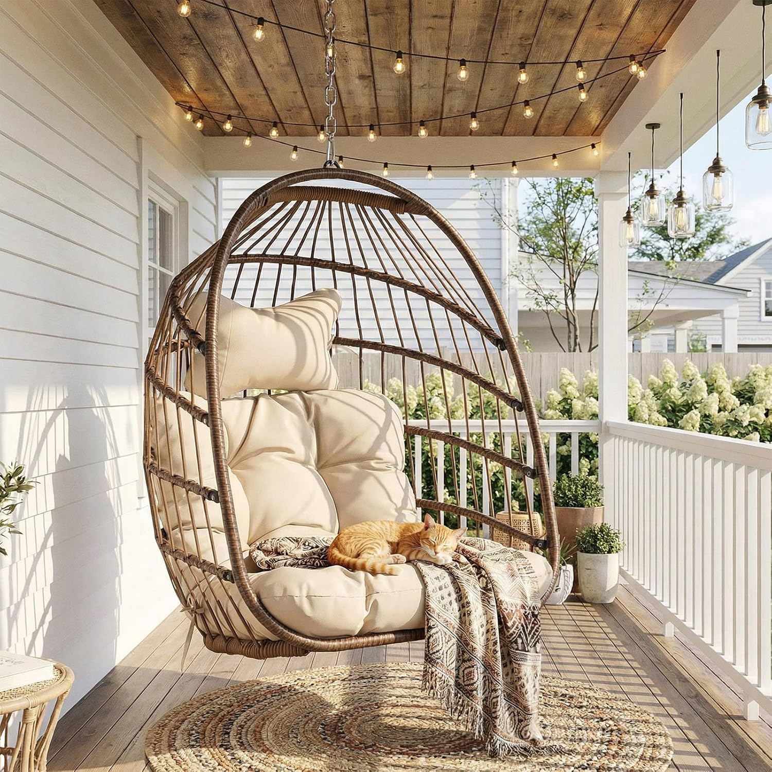 Outdoor Furniture Egg Chair - Cadeira Suspensa em Forma de Ovo