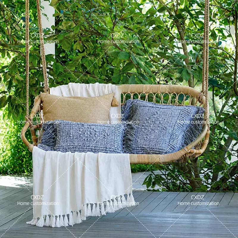 Outdoor Furniture In Bali - Cadeira Suspensa Dupla de Rattan para