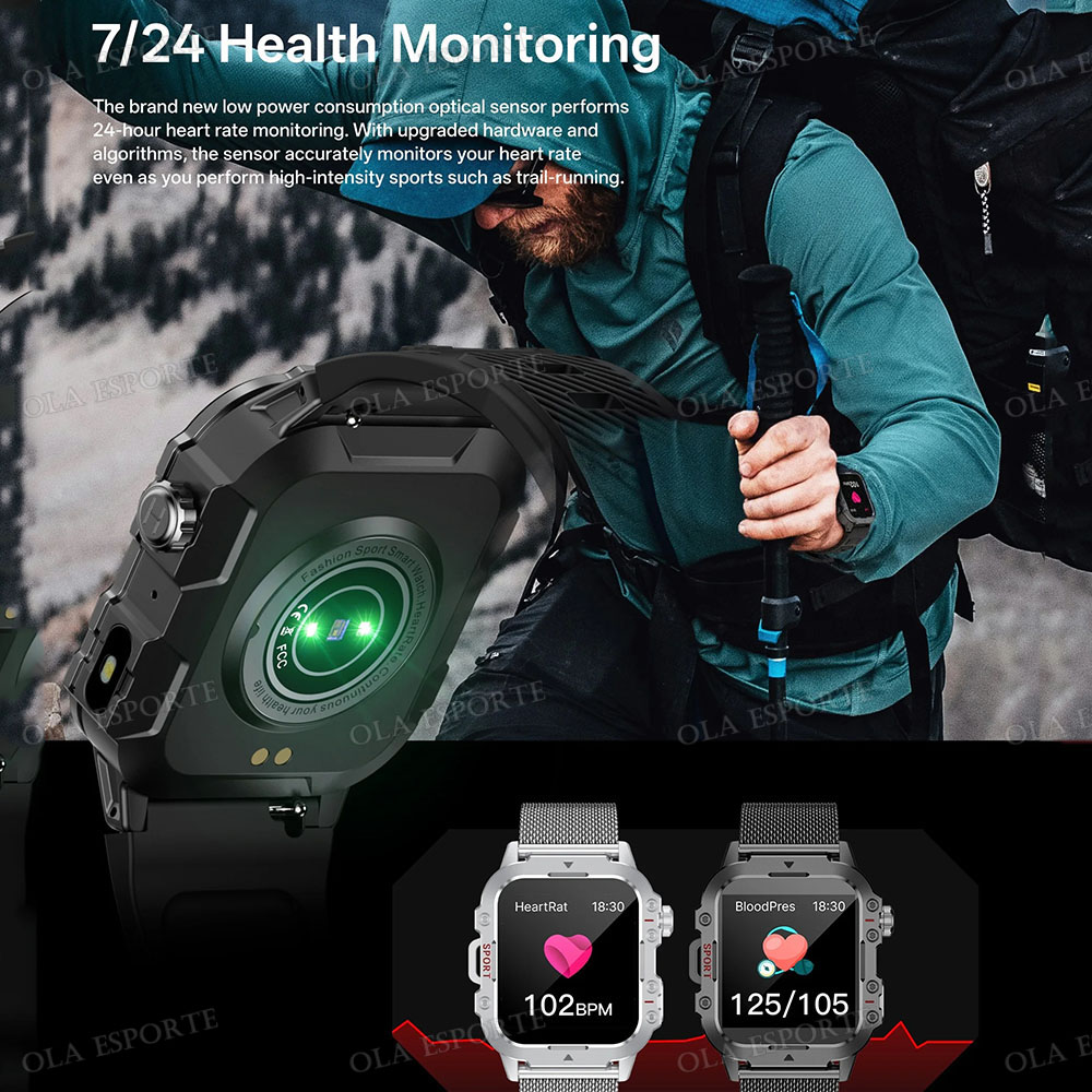 Novo Smartwatch Militar Robust - Outdoor Rug Waterproof avaliação e preço