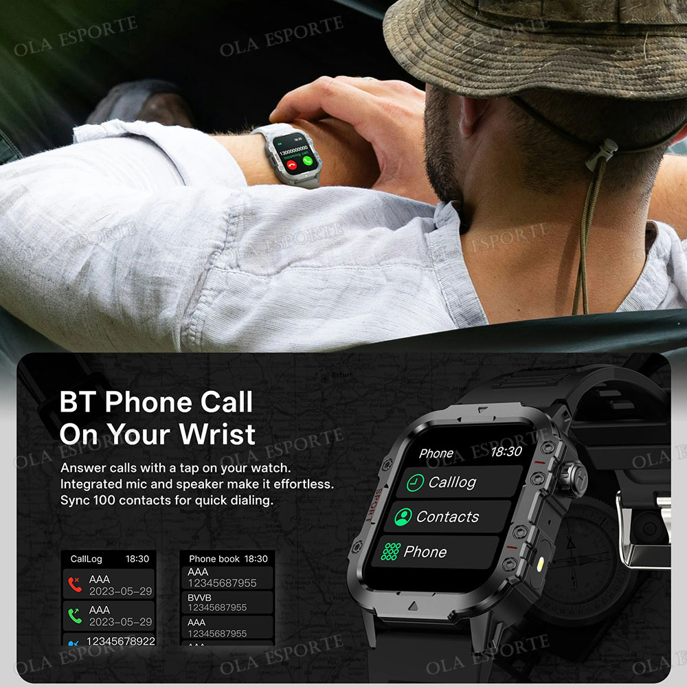 Novo Smartwatch Militar Robust - Outdoor Rug Waterproof avaliação e preço