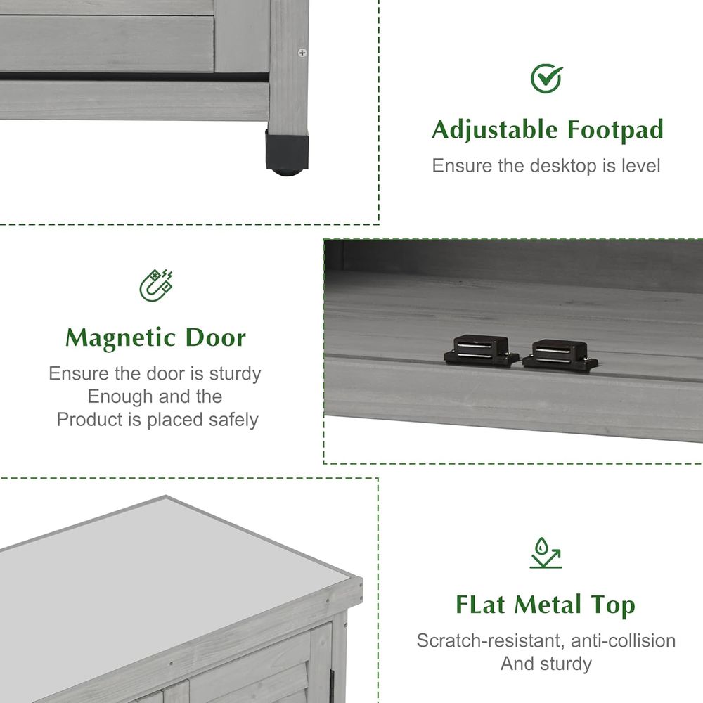 Armário de Armazenamento Exter - Garden Bench Metal avaliação e preço