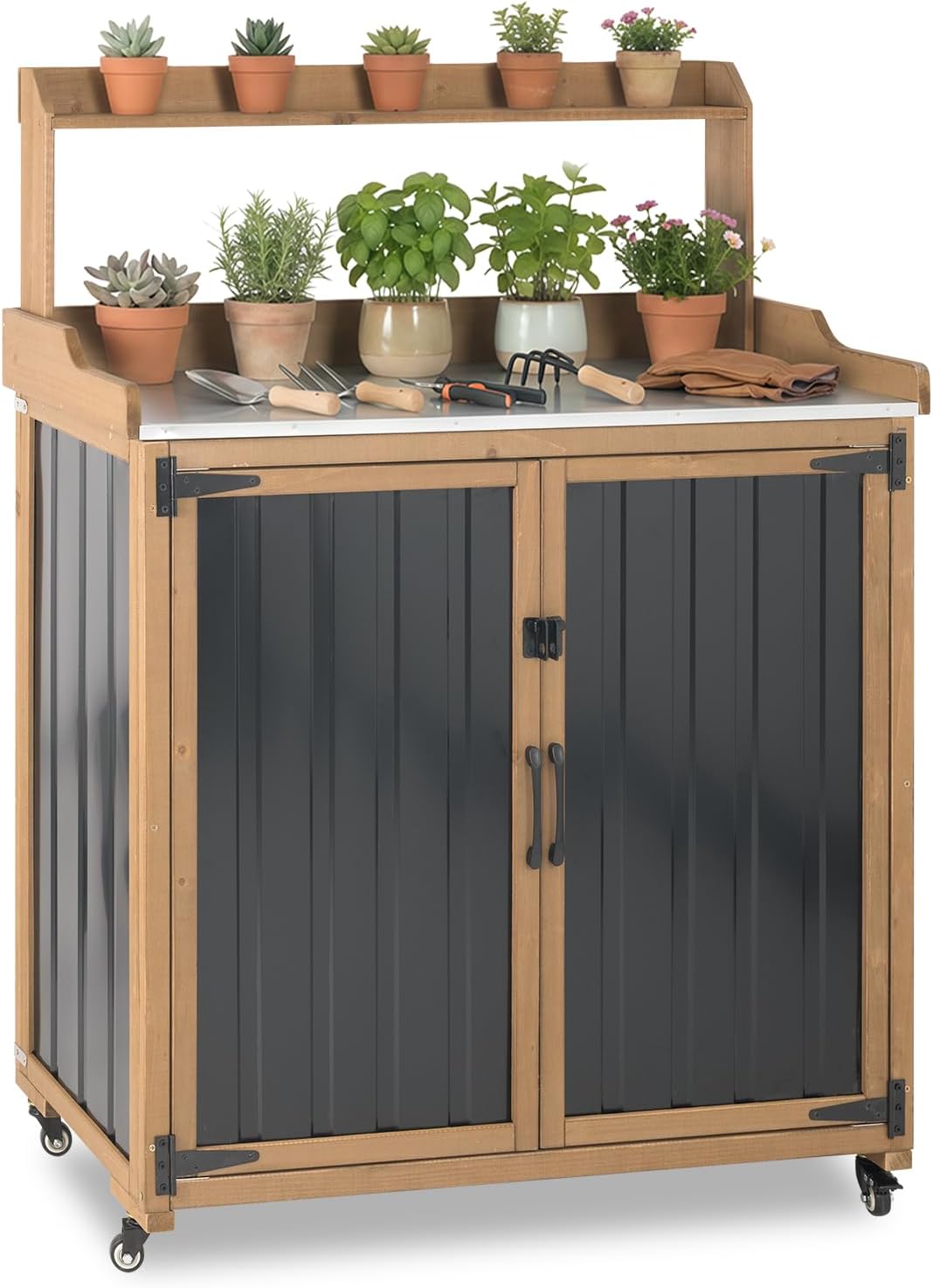 Mesa de Jardinagem com Armário - Garden Bench Metal avaliação e preço