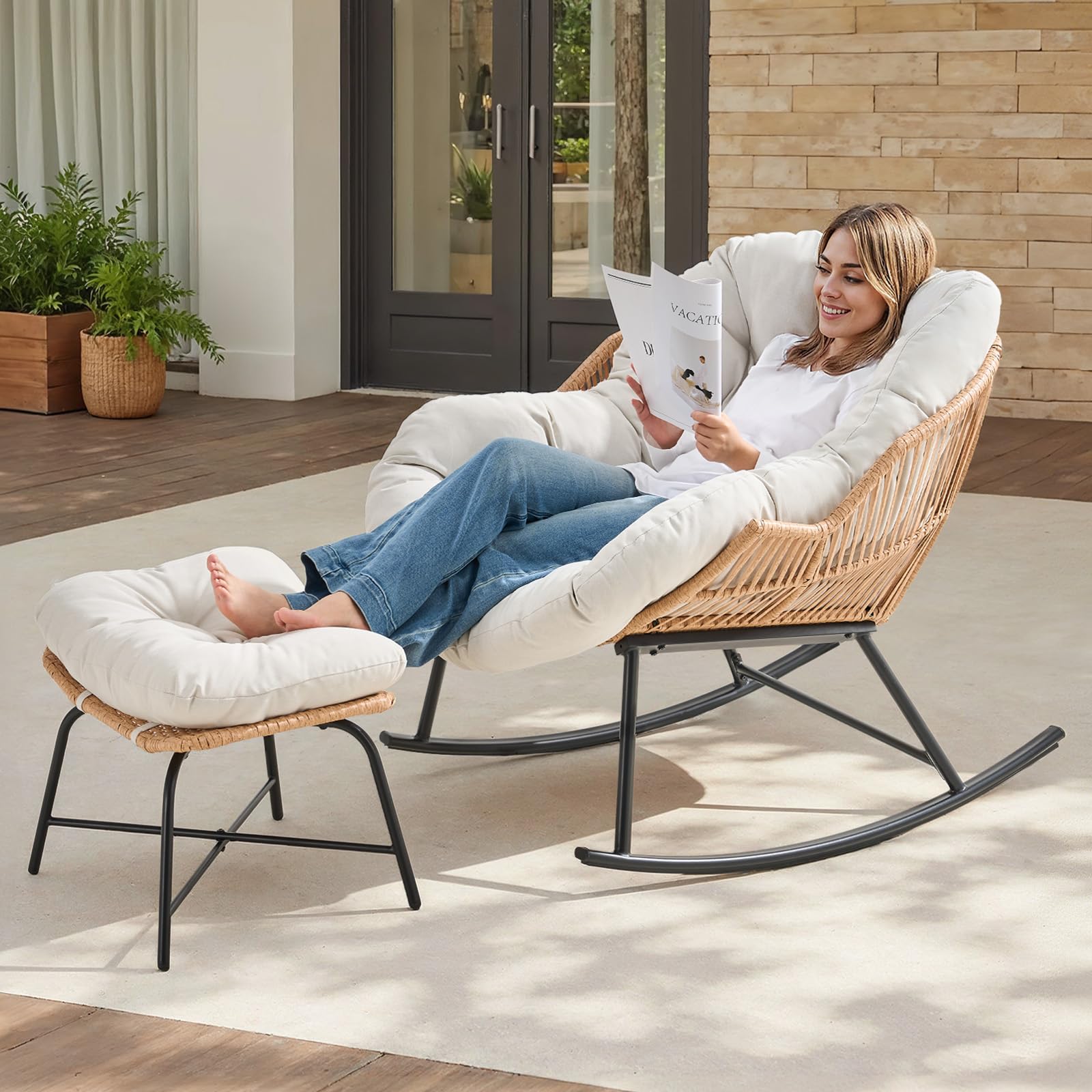 Cadeira de Balanço Papasan de  - Outdoor Furniture Egg Chair avaliação e preço
