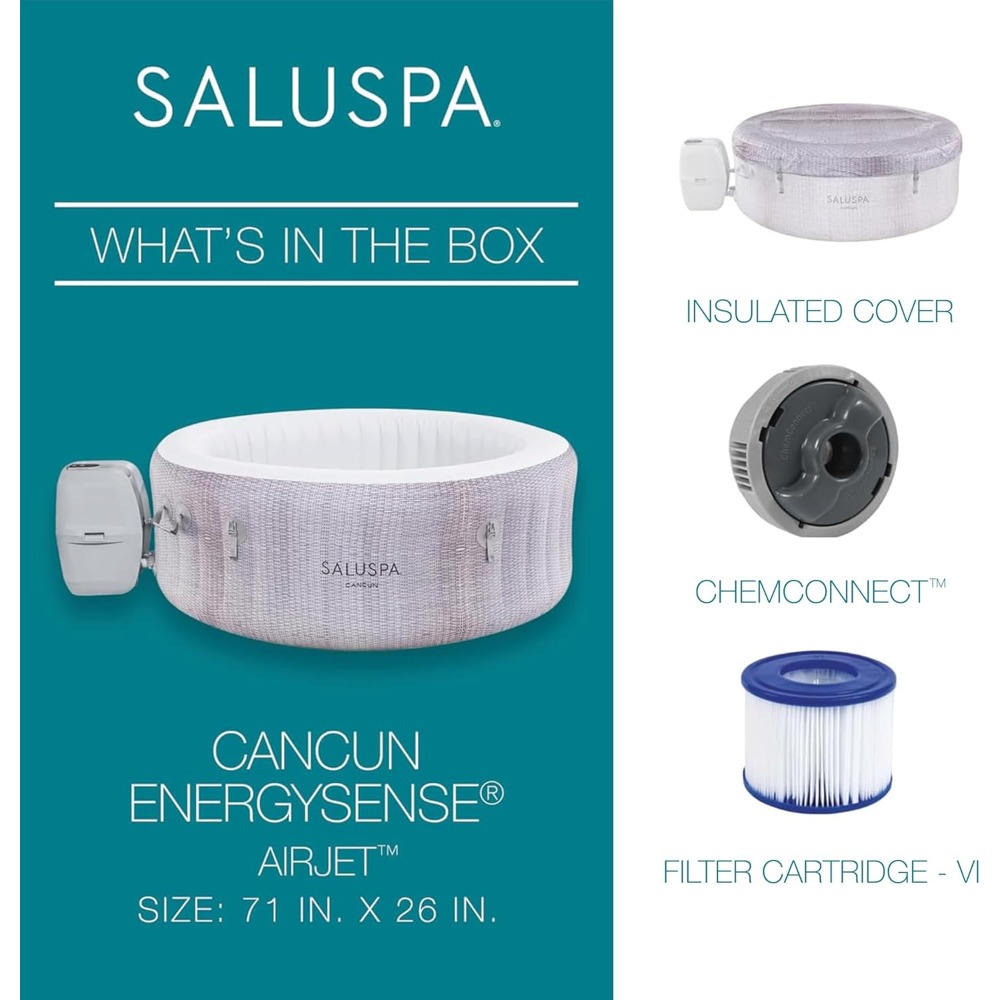 SaluSpa Cancun Banheira Infláv - Inflatable Hot Tub avaliação e preço