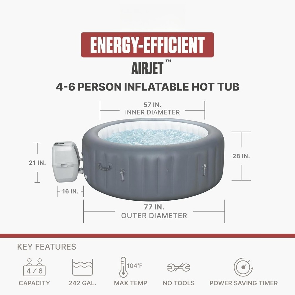 Spa Inflável Eficiente em Ener - Inflatable Hot Tub avaliação e preço