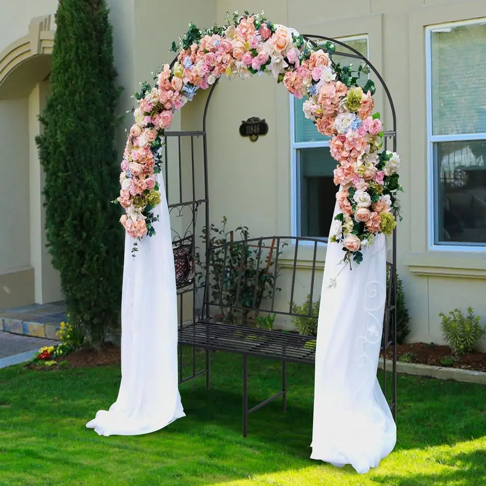 Arco de Jardim de Metal com Ba - Garden Bench Metal avaliação e preço