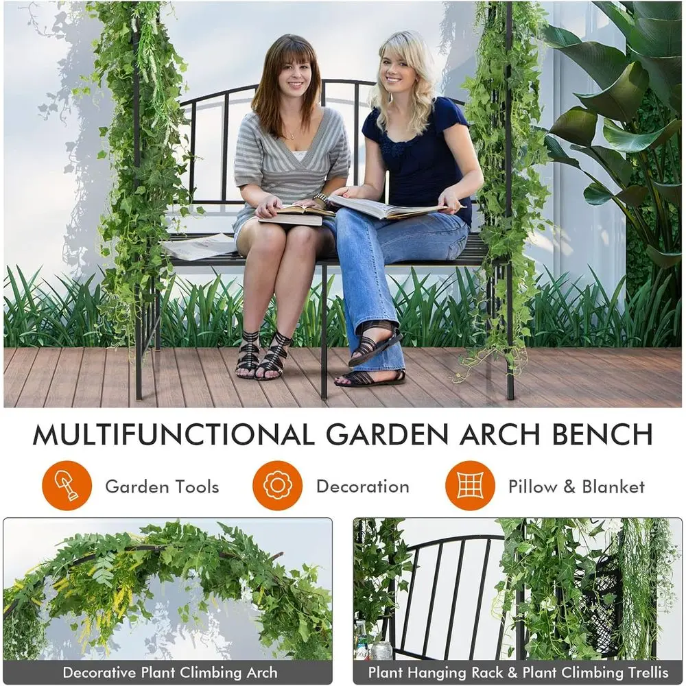 Arco de Jardim de Metal com Ba - Garden Bench Metal avaliação e preço