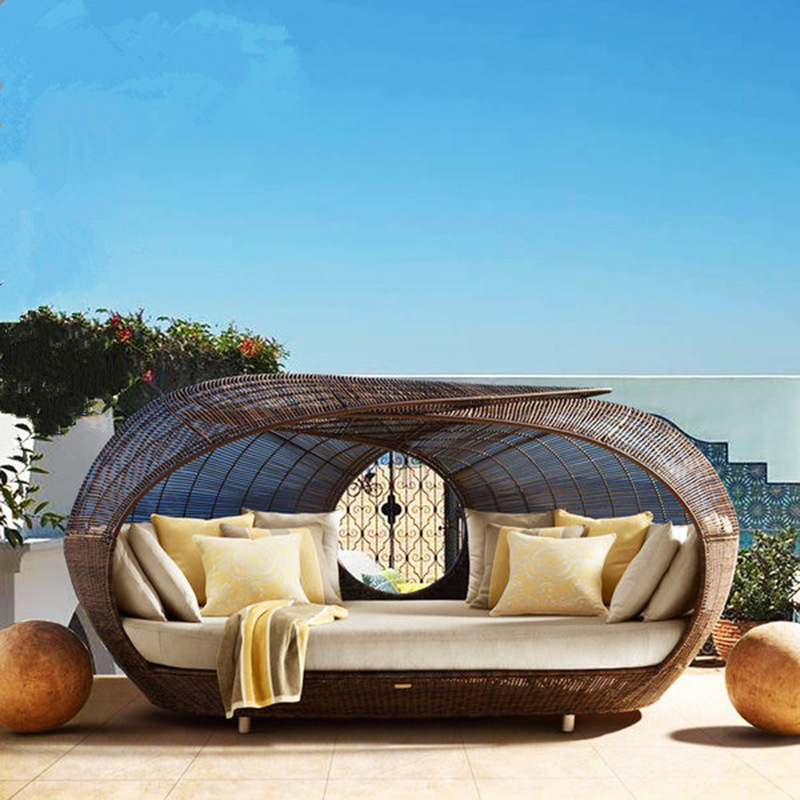 Cama de Dia em Rattan Sintétic - Outdoor Furniture For Sale avaliação e preço