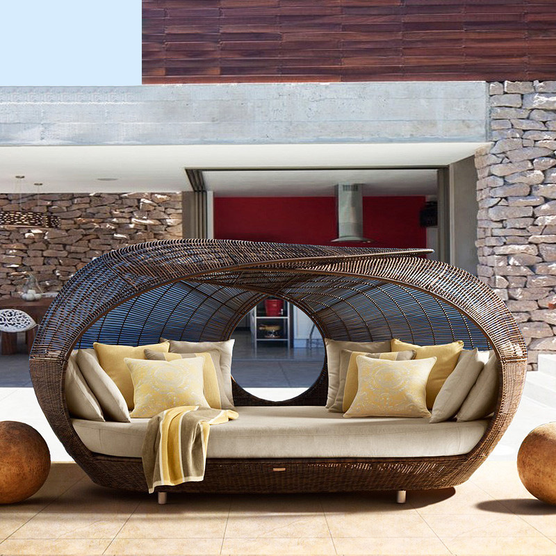 Cama de Dia em Rattan Sintétic - Outdoor Furniture For Sale avaliação e preço