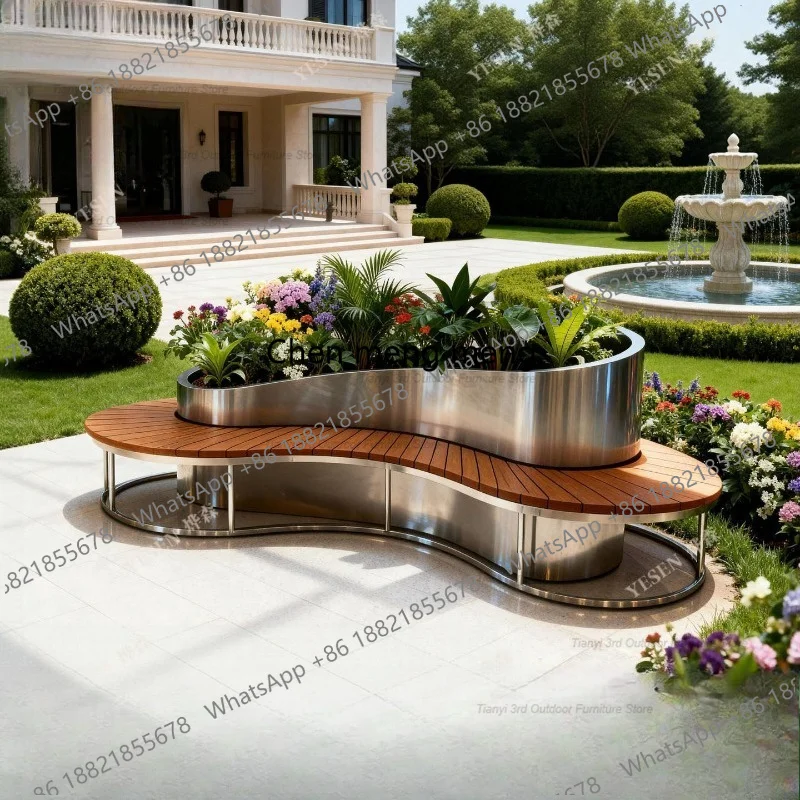 Caixa de Flores em Aço Inoxidá - Garden Bench Metal avaliação e preço