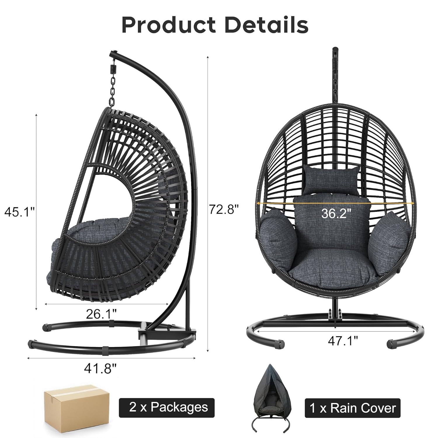 Cadeira Suspensa Extra Larga d - Outdoor Furniture Egg Chair avaliação e preço