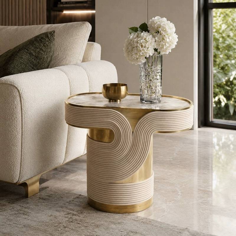 Mesas de Centro Ovais Douradas - Outdoor Furniture Dubai avaliação e preço