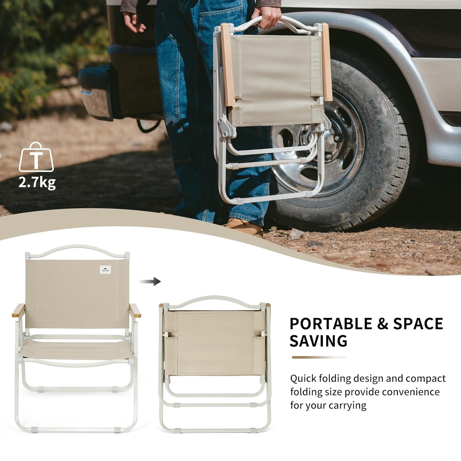 Cadeira de Camping Portátil Na - Outdoor Furniture Used avaliação e preço