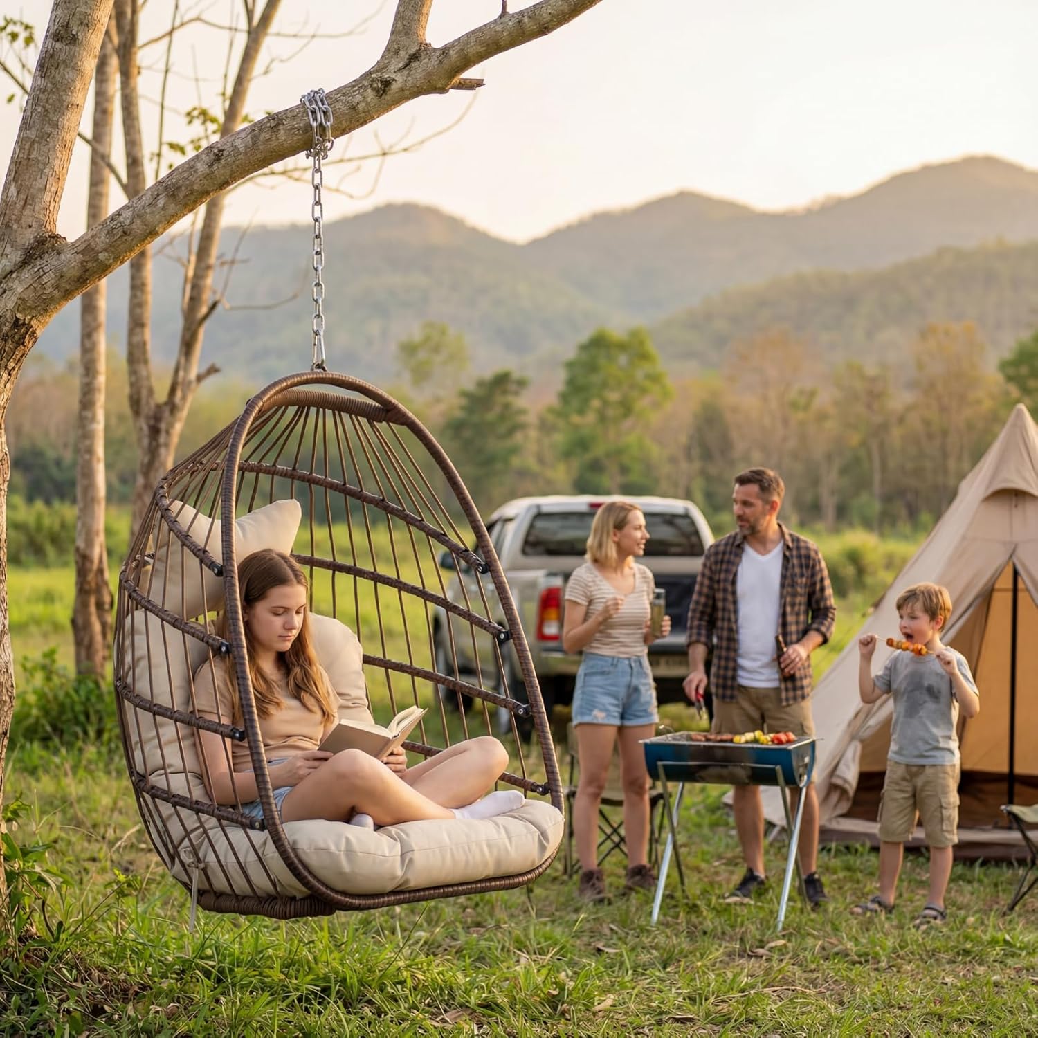 Cadeira Suspensa em Forma de O - Outdoor Furniture Egg Chair avaliação e preço