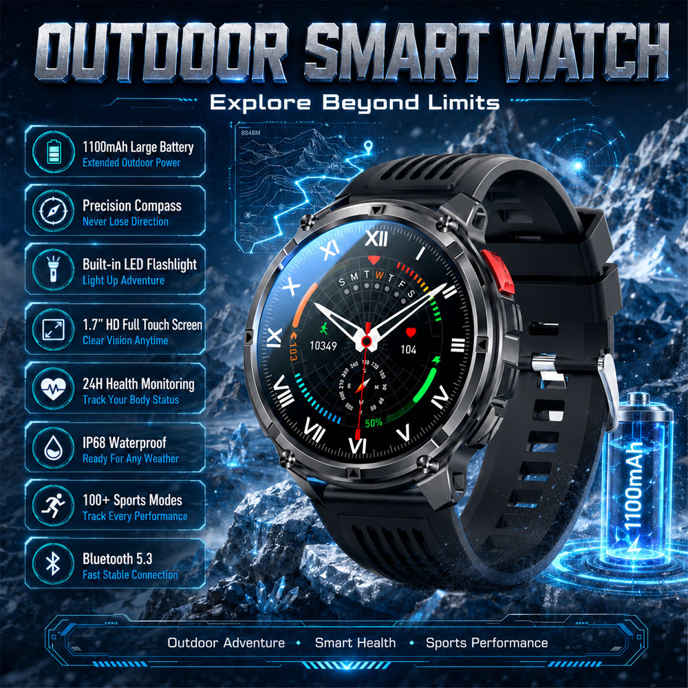 Novo Smartwatch YAOCX AMOLED 2 - Outdoor Rug Waterproof avaliação e preço