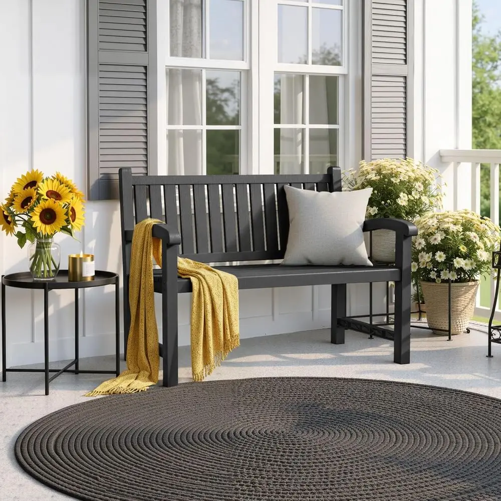 Banco de Resina para 2 Pessoas - Garden Bench Metal avaliação e preço