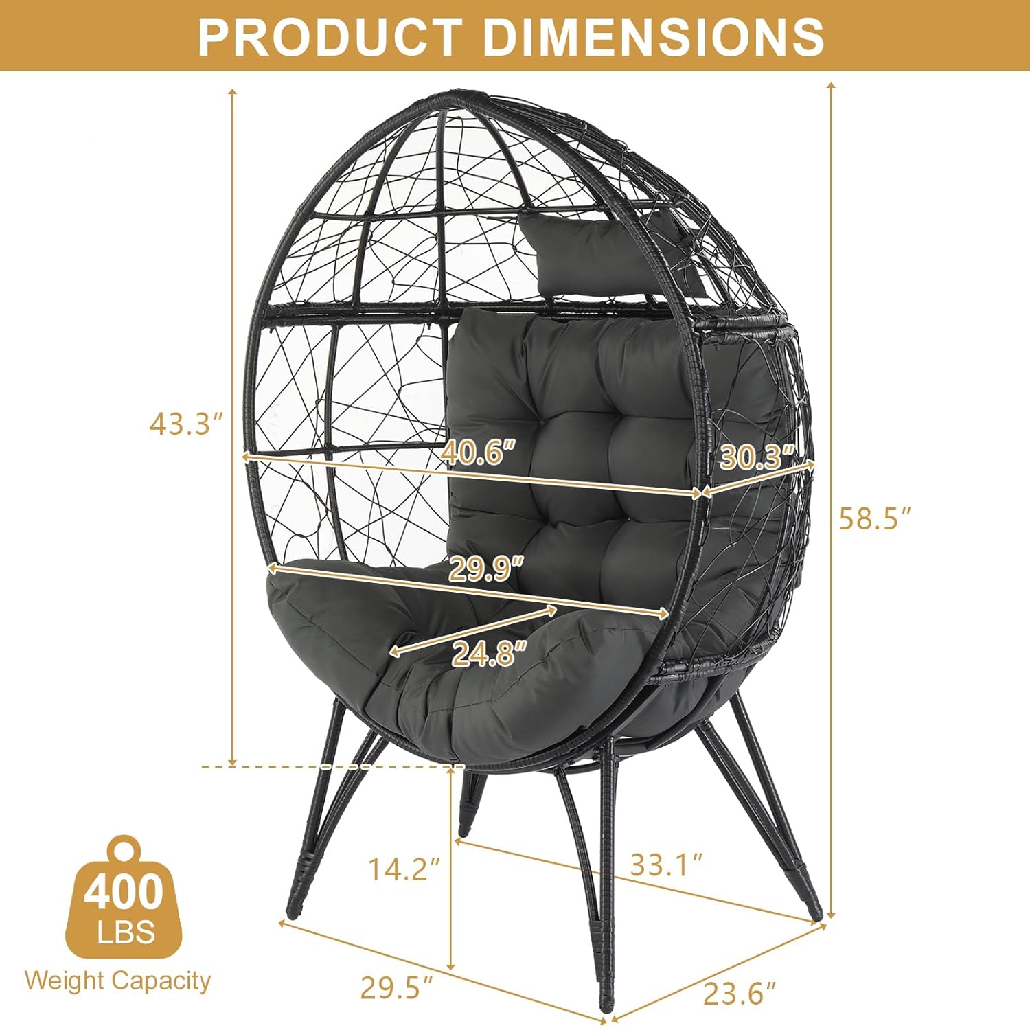 Cadeira de Ovo Grande de Vime  - Outdoor Furniture Egg Chair avaliação e preço