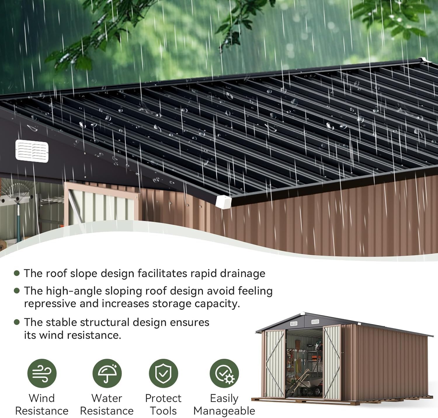 Galpão de armazenamento extern - Outdoor Furniture Metal avaliação e preço