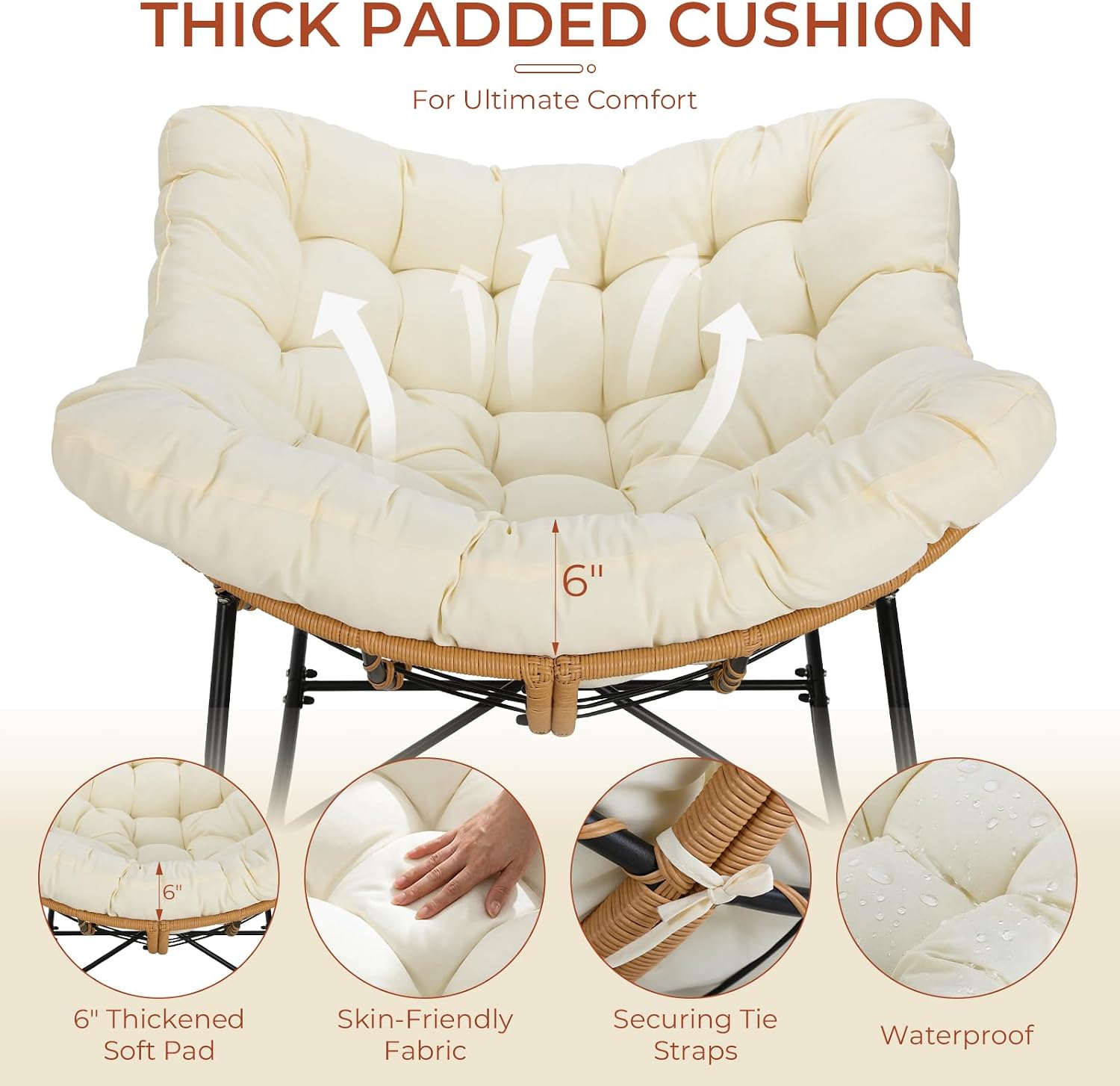 Cadeira de Balanço Papasan Ext - Outdoor Furniture Egg Chair avaliação e preço